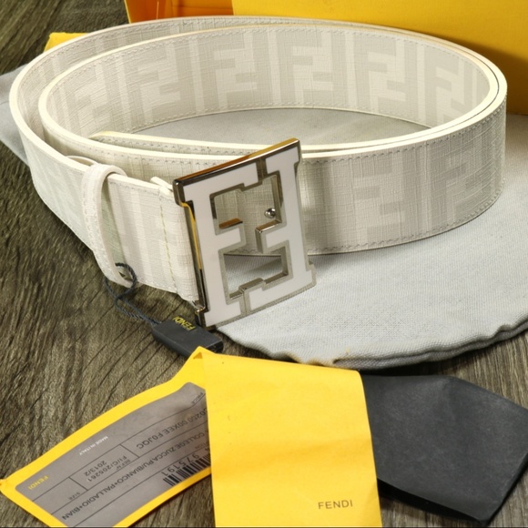 fendi white belt